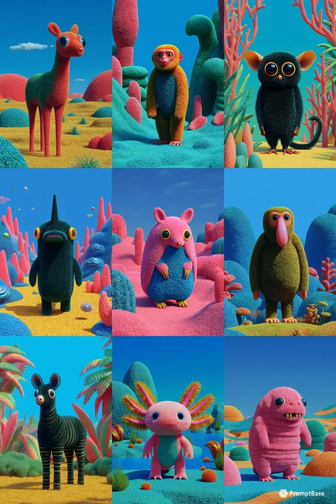 Surreal Stylized 3D Creatures