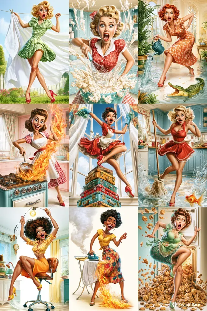 Chaotic Retro Housewife Comedies