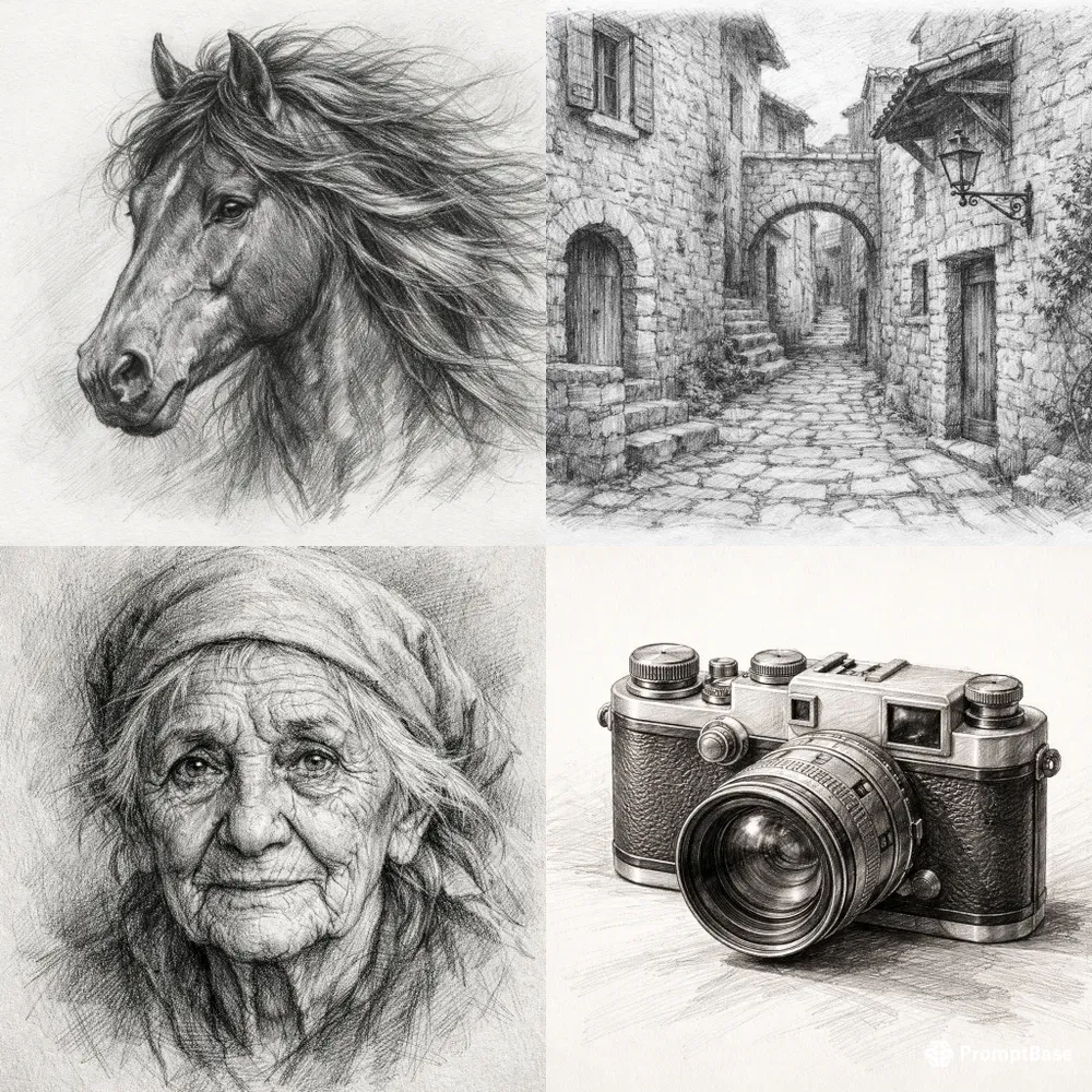 Ultrareal Pencil Sketch Art