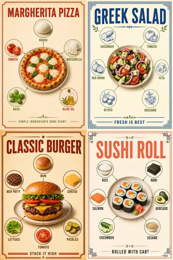 Dish Ingredients Breakdown Studios