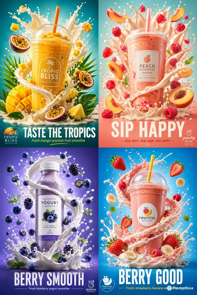 Smoothie Beverage Poster Generator