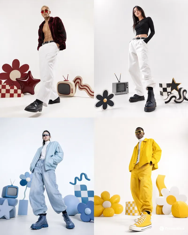 Playful Studio Fashion Portraits