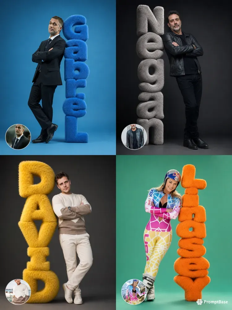 Fluffy Fur 3D Name Portraits
