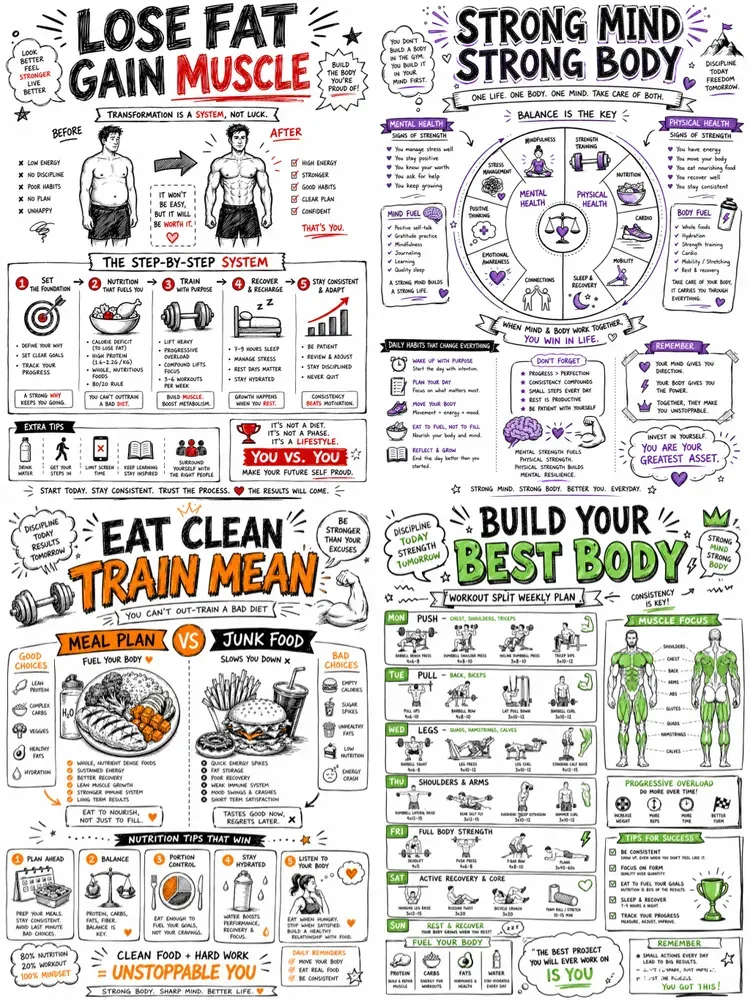 Ultimate Fitness Wellness Sketchnotes