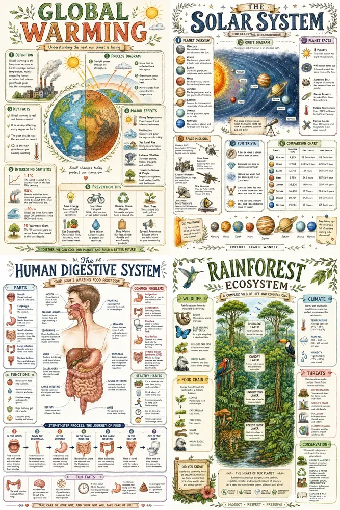 Vintage Educational Infographic Art