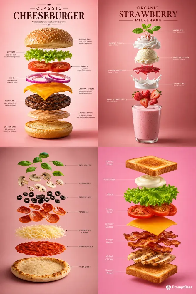 Exploded Food Infographics