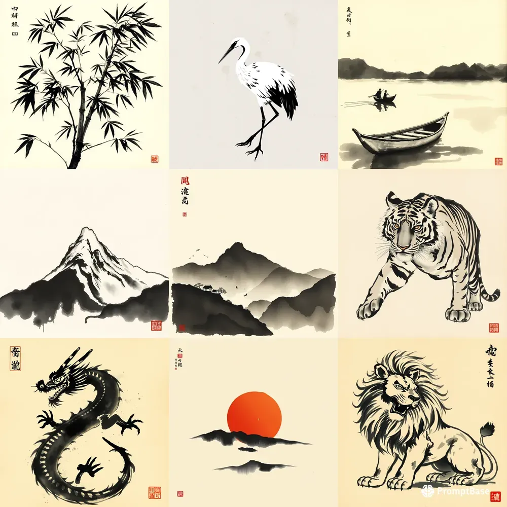 Chinese Ink Illustrations