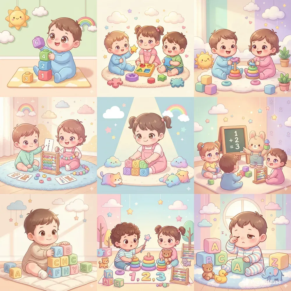 Cute Pastel Kids Educational Content