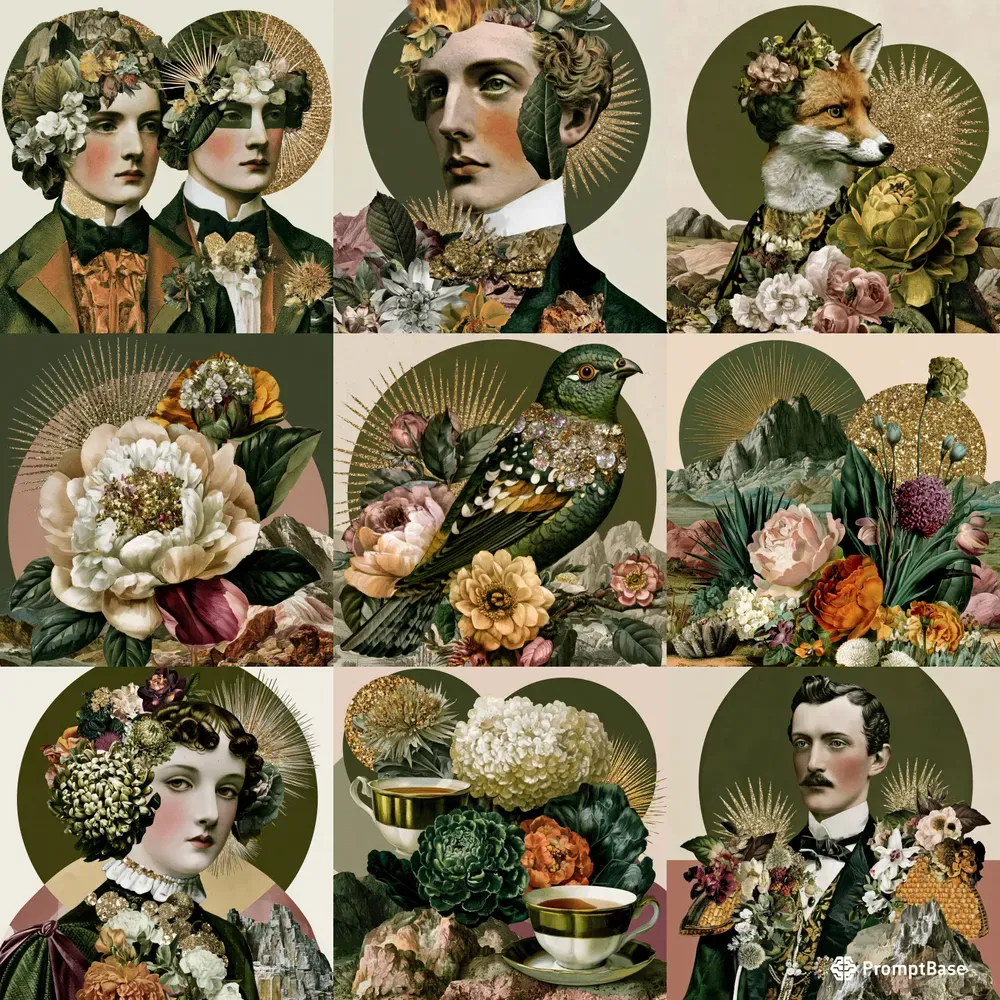 Victorian Garden Collages