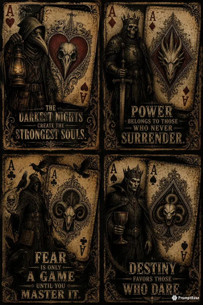 Vintage Gothic Ace Card Posters