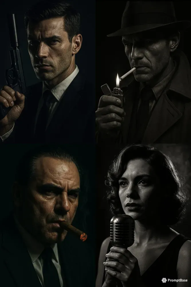 Cinematic Portrait Films Noir Style