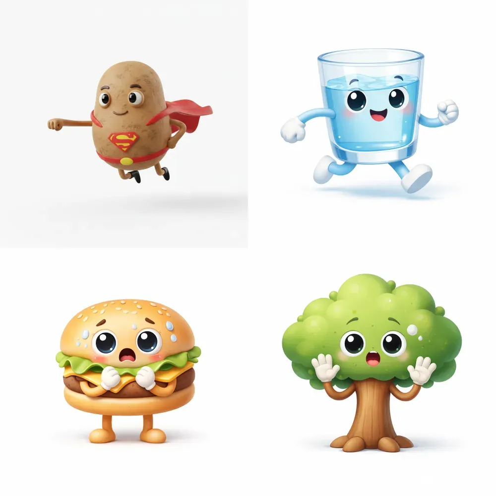 Epic 3D Cartoon Clipart With Expressions