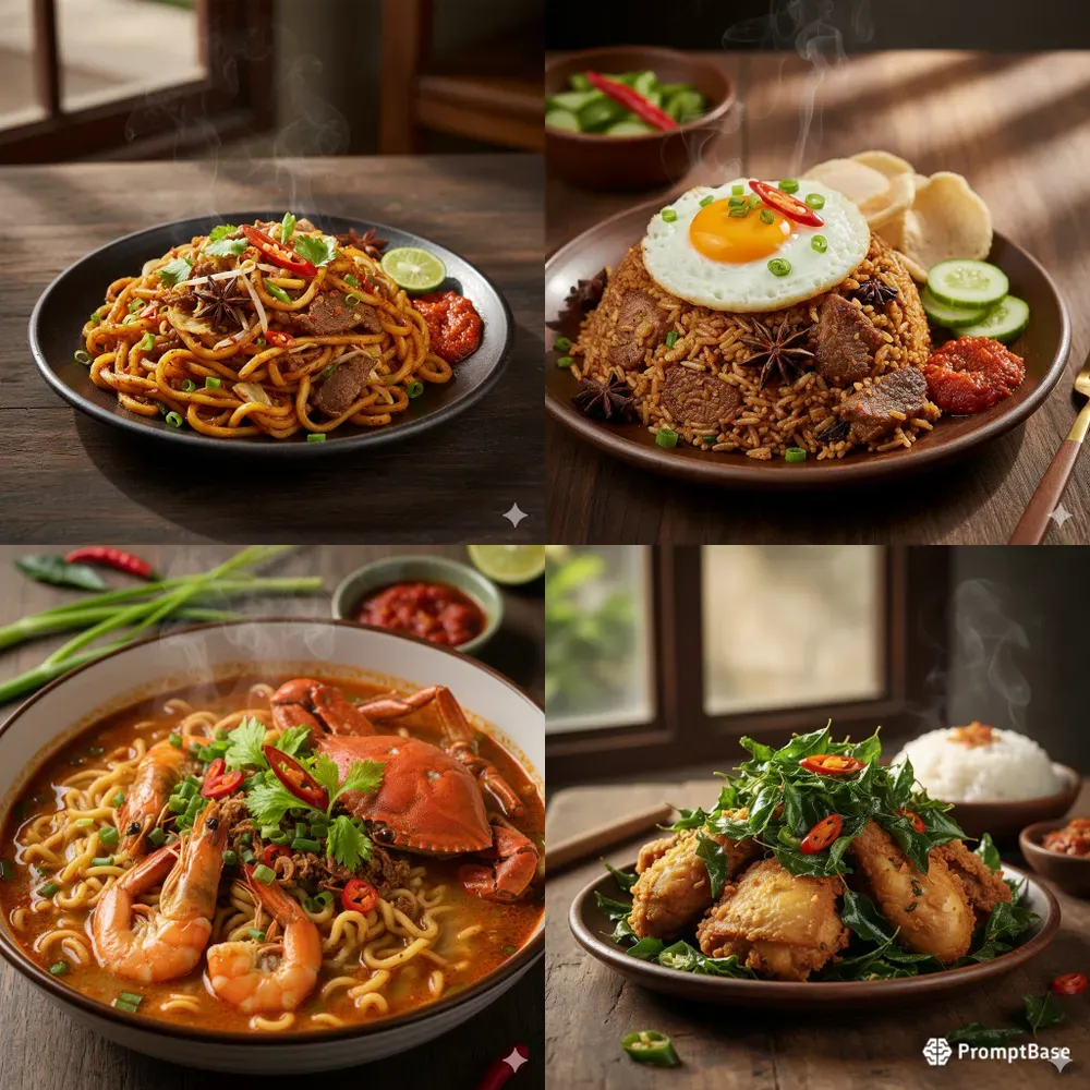 Aceh Traditional Dishes Stock Photos