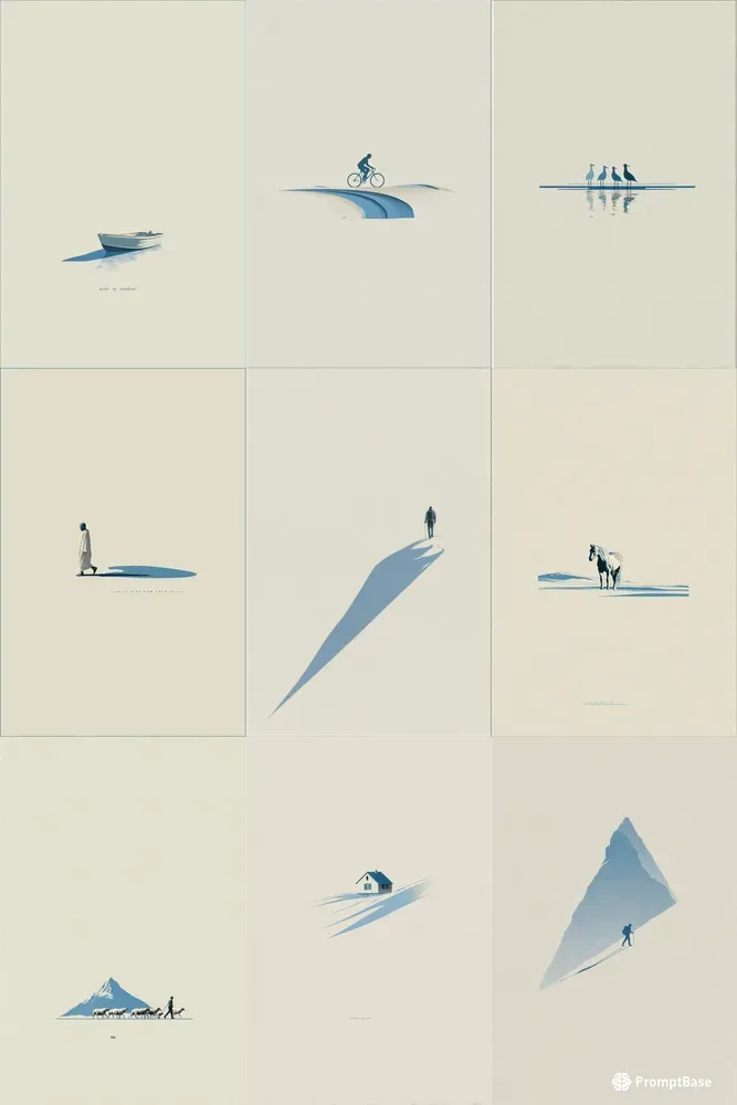Minimalist Negative Space Art