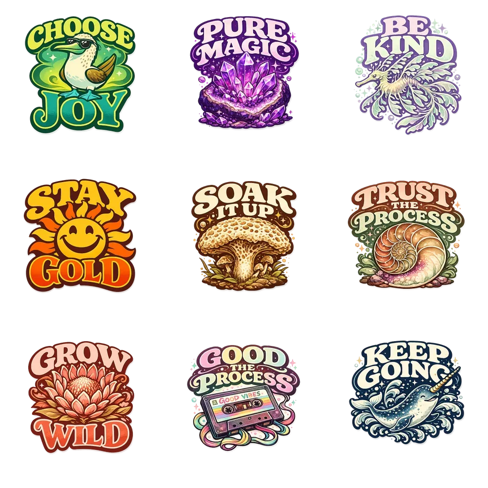 Aesthetic Quote Sticker Designs Pods