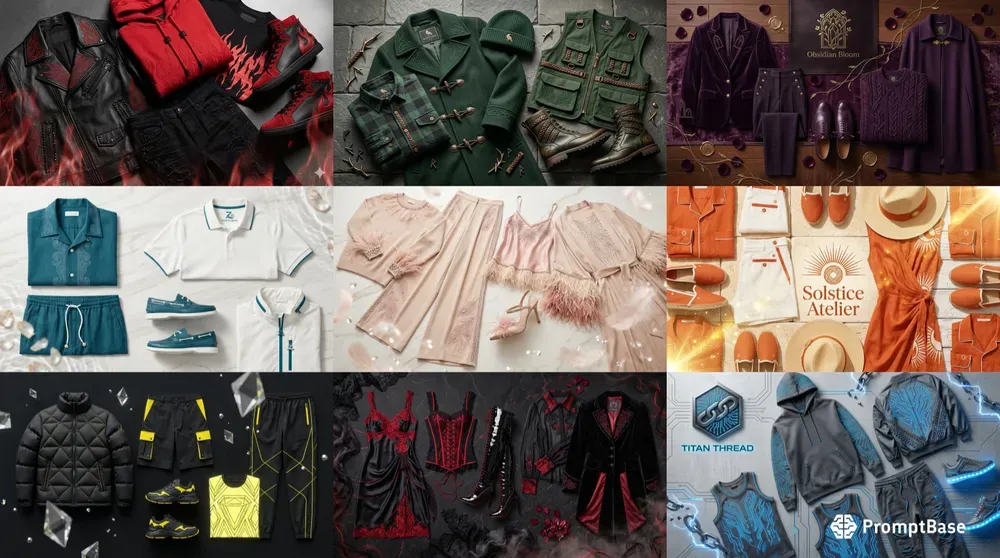 Custom Luxury Apparel Flatlay Ads