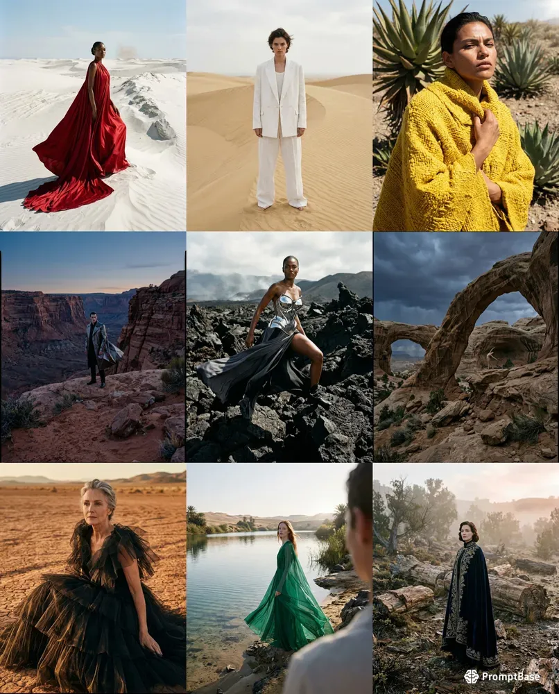 Avantgarde Desert Fashion Editorials