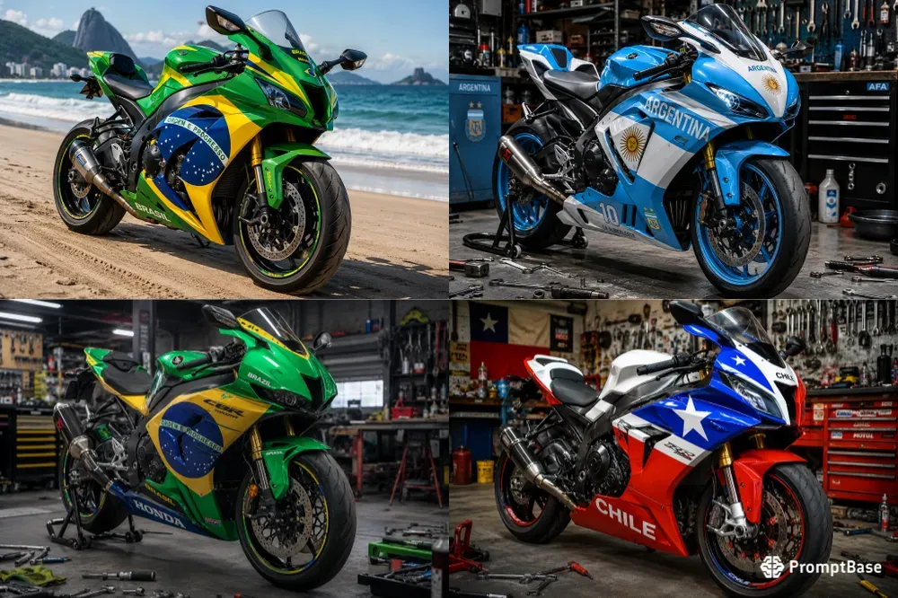 Bike Modification Brazil Flags
