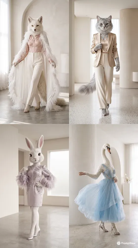 Ethereal Animal Couture Luxury Fashion