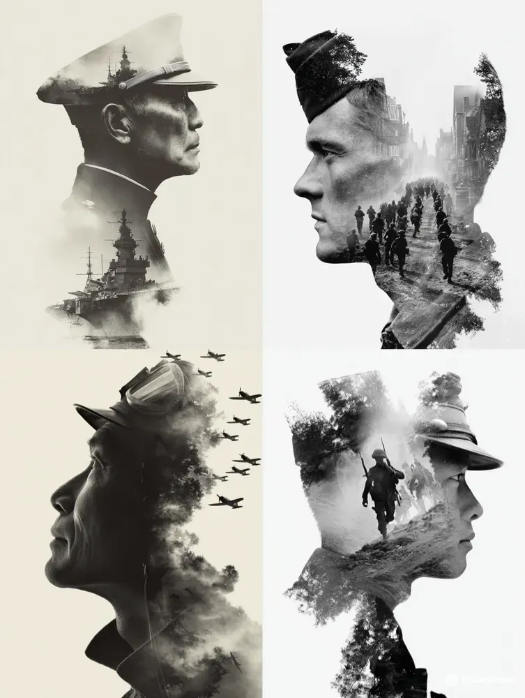 Military Double Exposure Portraits