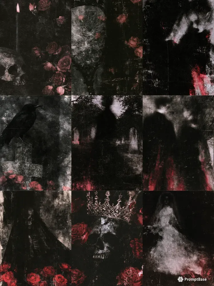 Dark Gothic Macabre Vintage Art