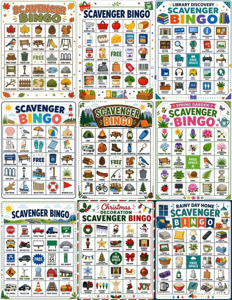 Bingo Scavenger Hunt Printables