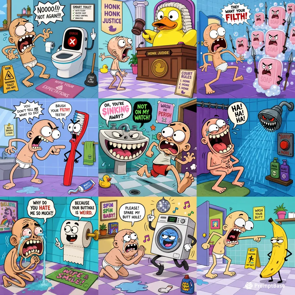 Bizarre Cartoon Meme Scene Generator
