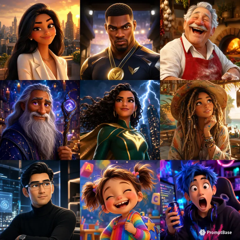Pixar Style 3D Avatar Generator