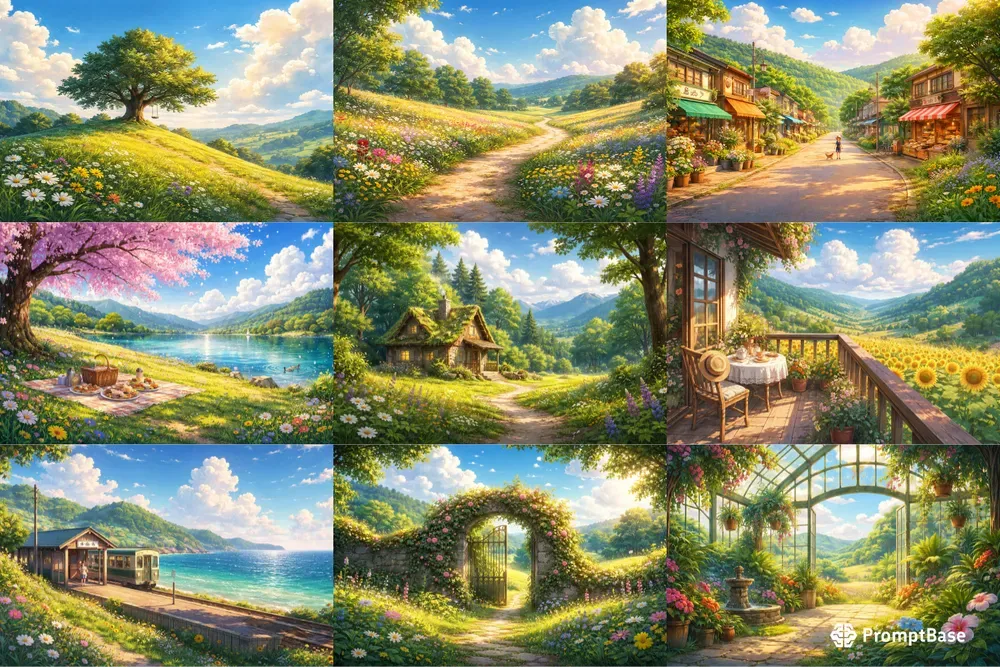 Nostalgic Ghibli Anime Summer Scenes