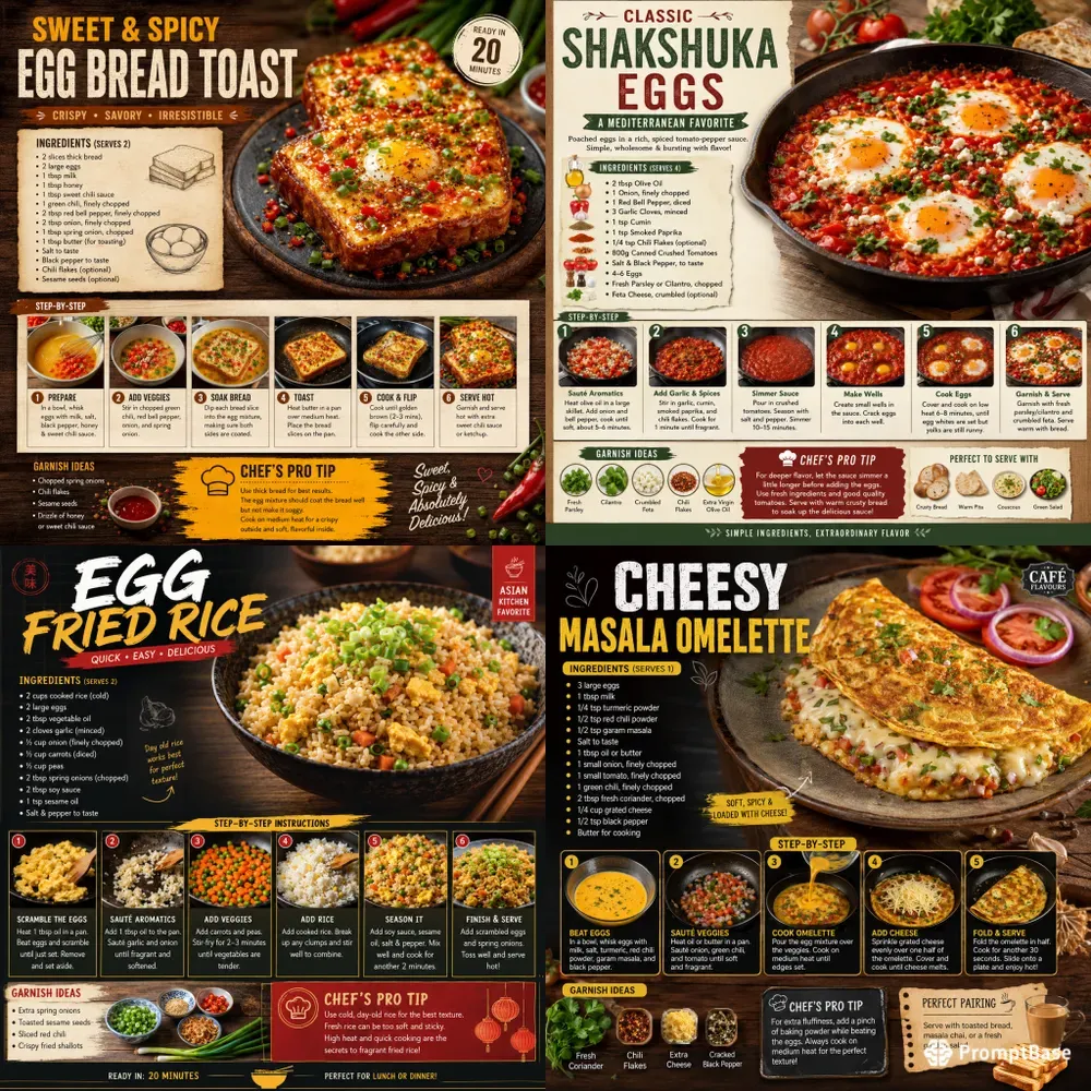 Egg Recipe Infographics