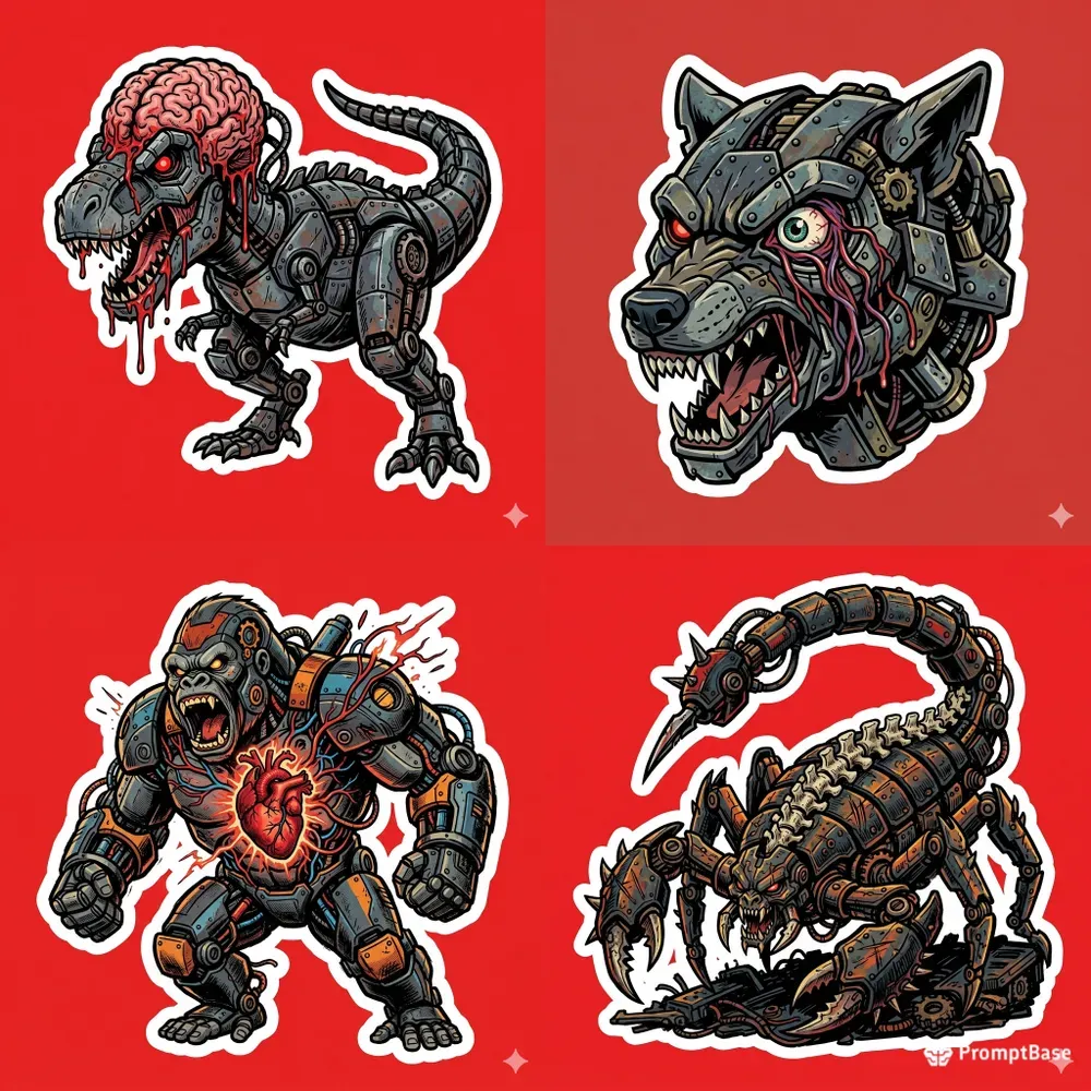 Hybrid Creature Stickers