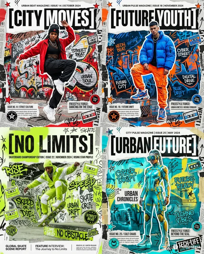 Urban Graffiti Editorial Posters