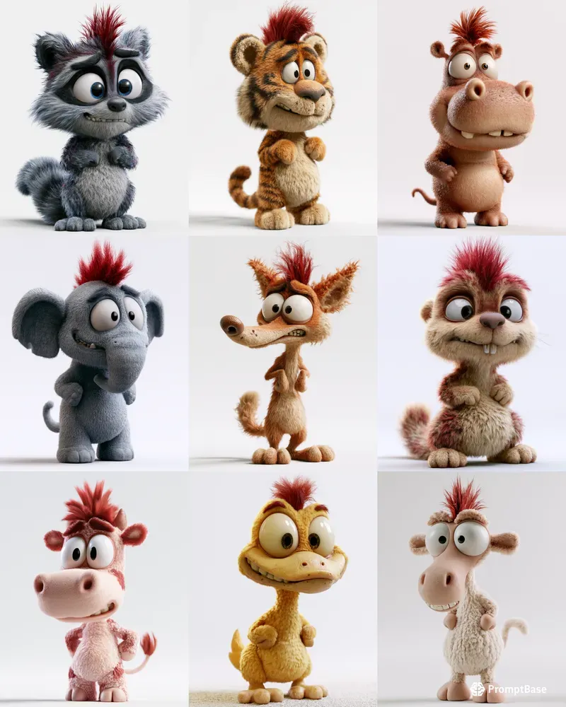 Cute 3D Animal Stickers
