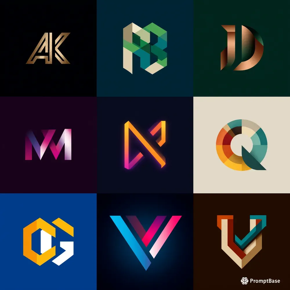 Professional Geometric Letter Logos