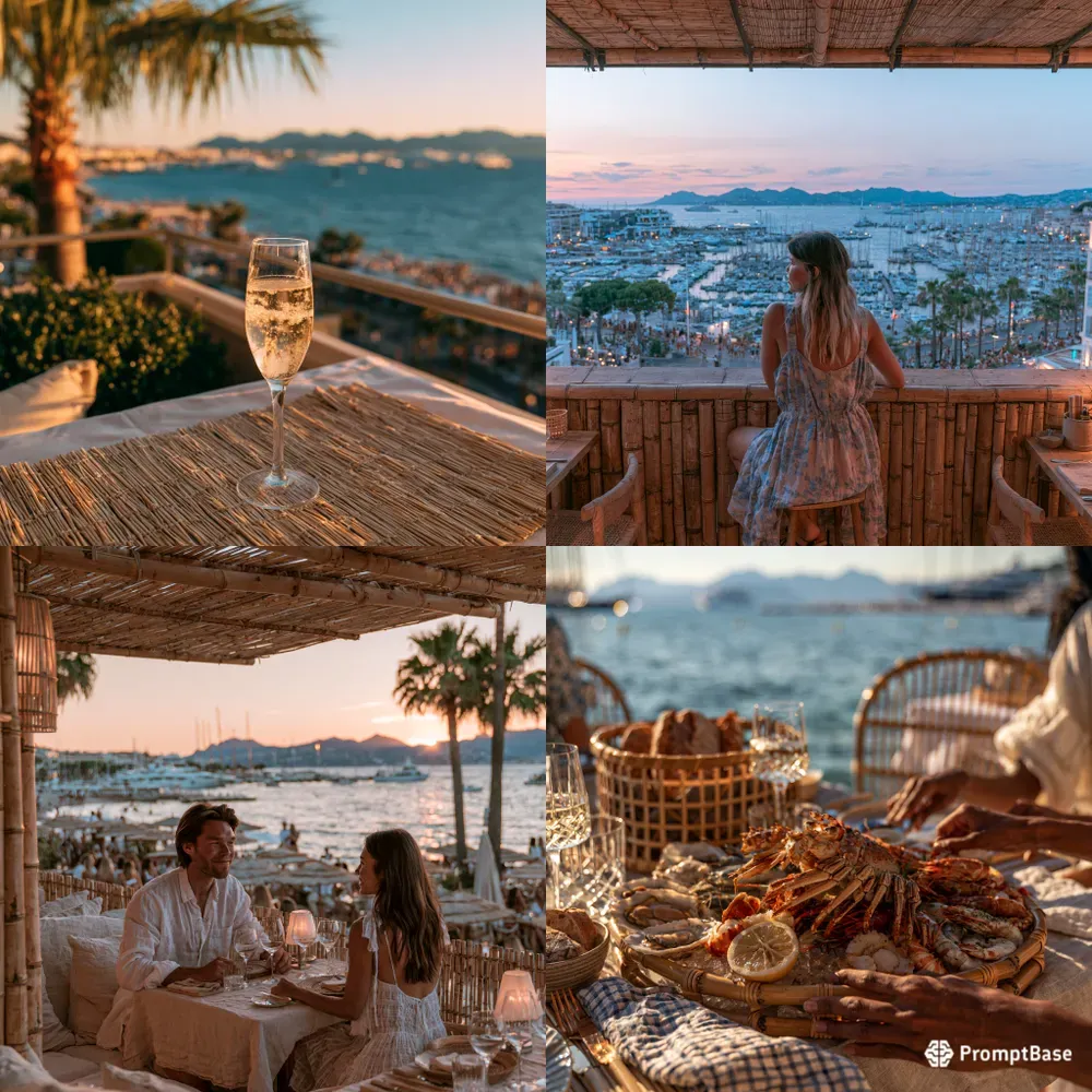 Cannes Coastal Dining Inspiration Shots