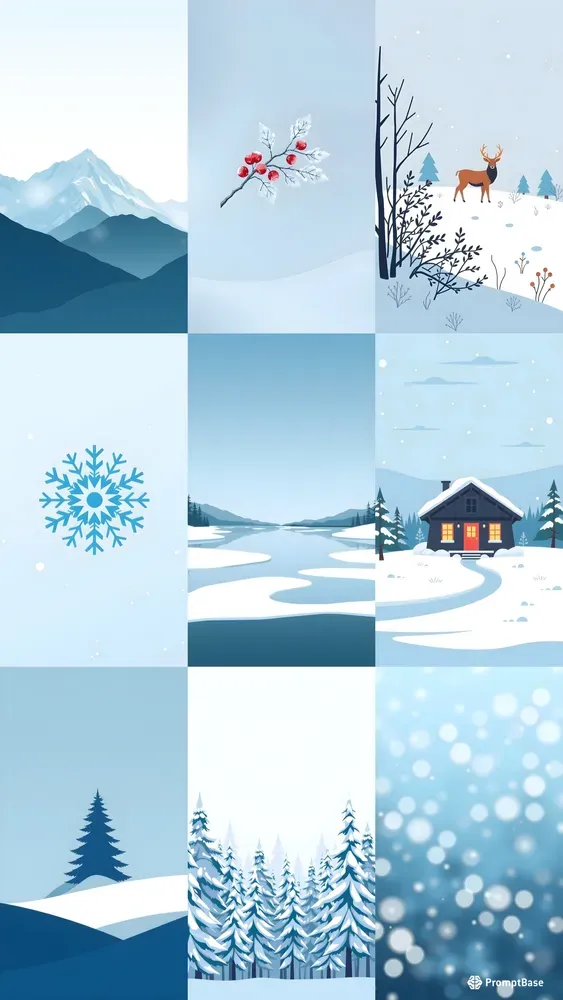 Minimalist Winter Smartphone Wallpapers