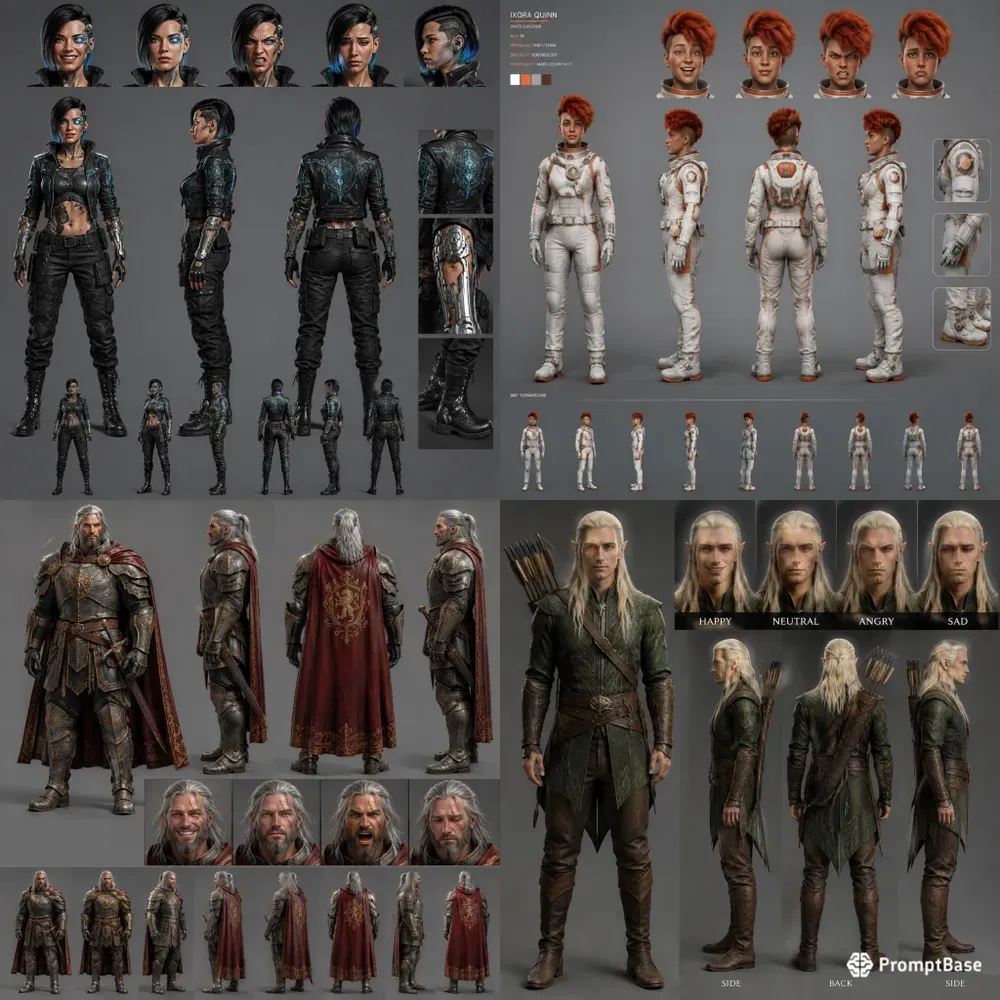 Character Design Turnaround Sheets
