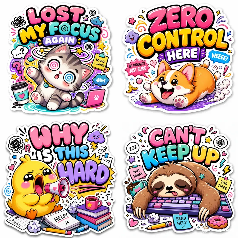 Loud Mood Animal Sticker Sets