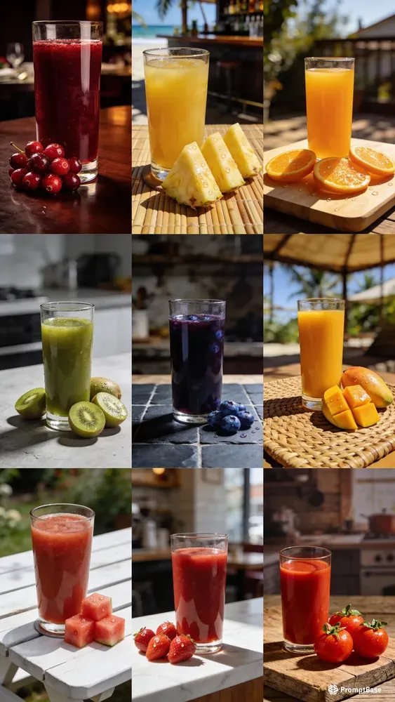 8K Studio Fruit Juice Photography