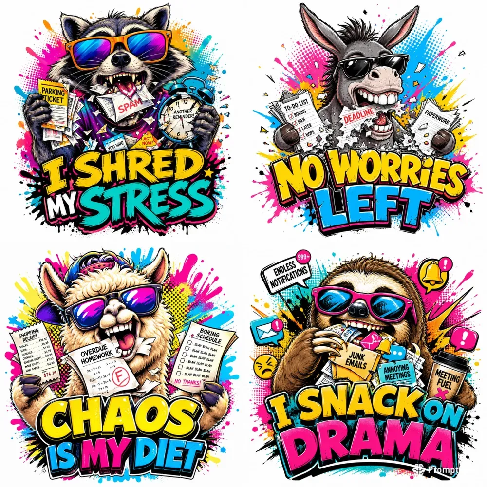 Funny Animal Chaos Stickers
