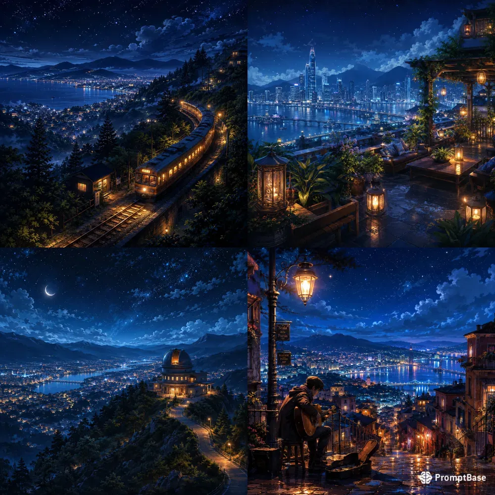 Midnight Cityscape Dreams
