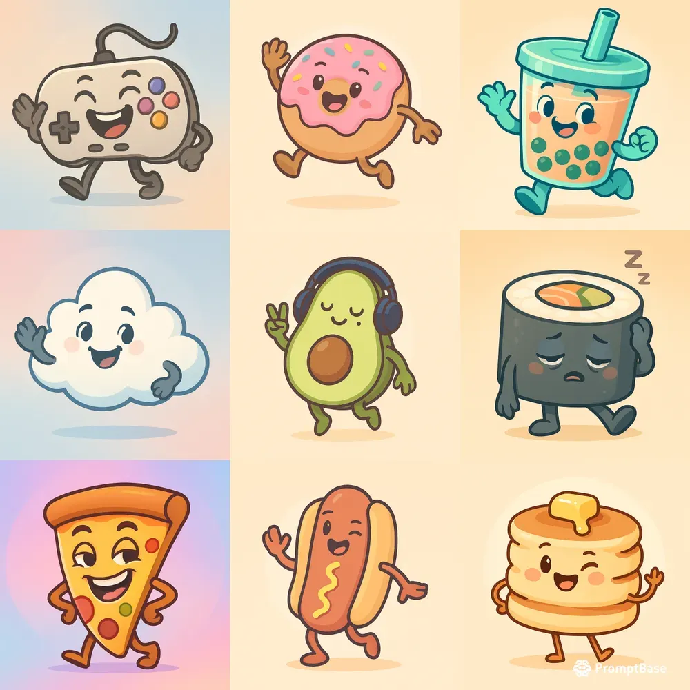 Cute Characters For Kids Cartoon Style