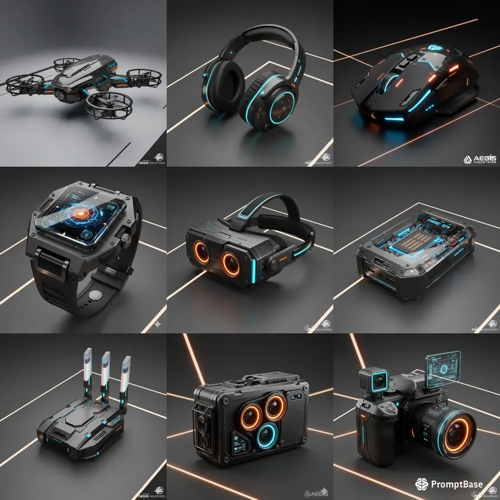 Pro Futuristic Tech Gadget Showcases