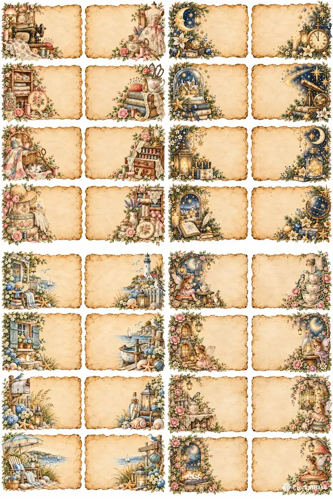 Vintage Parchment Cards