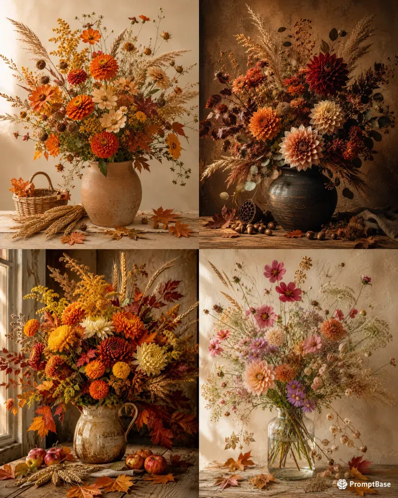 Autumn Wildflower Still Lifes