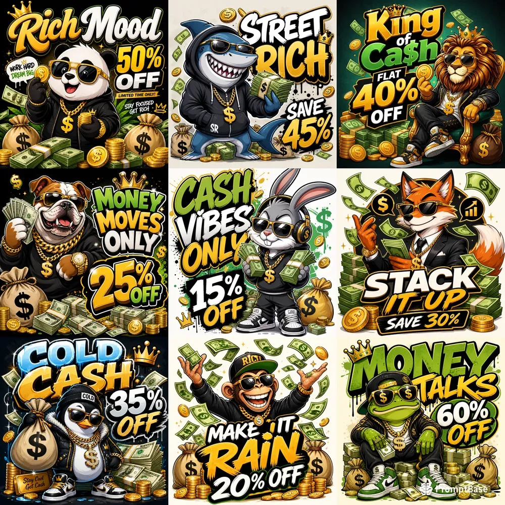 Cartoon Money Mascots