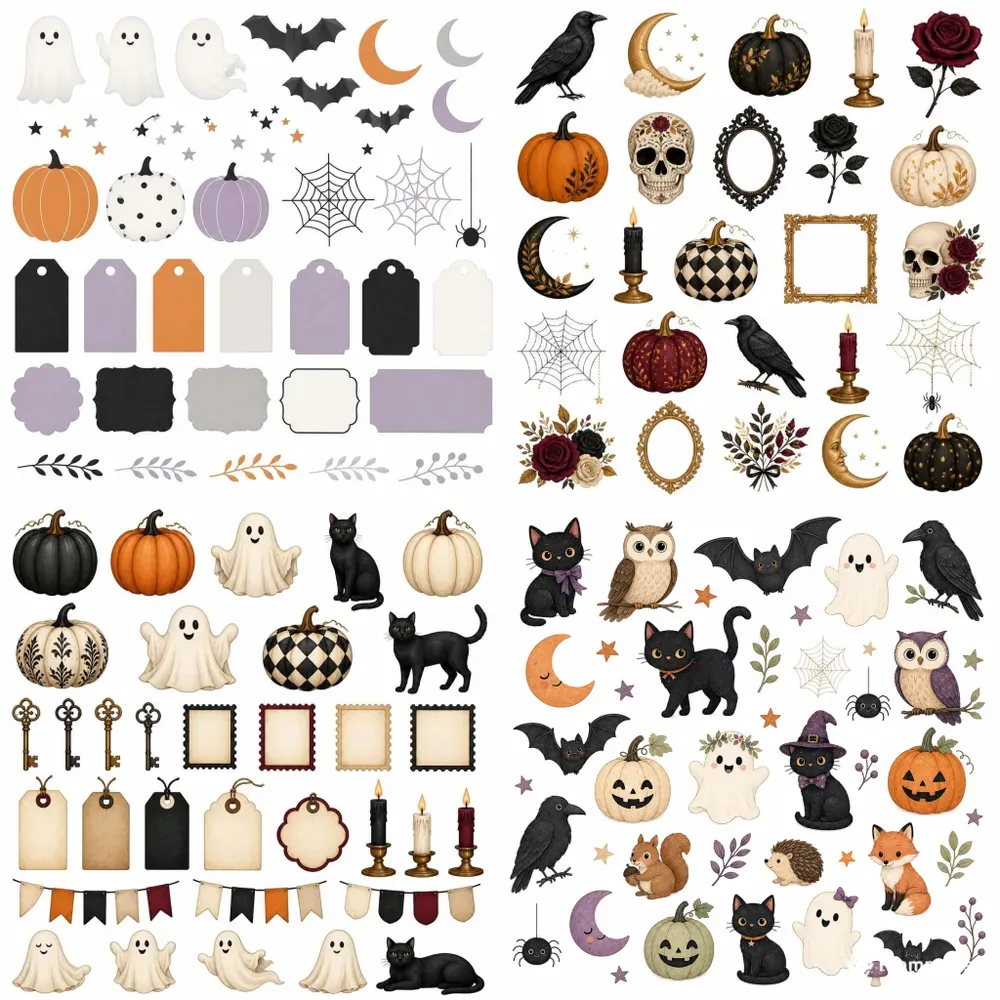 Spooky Luxe Halloween Scraps