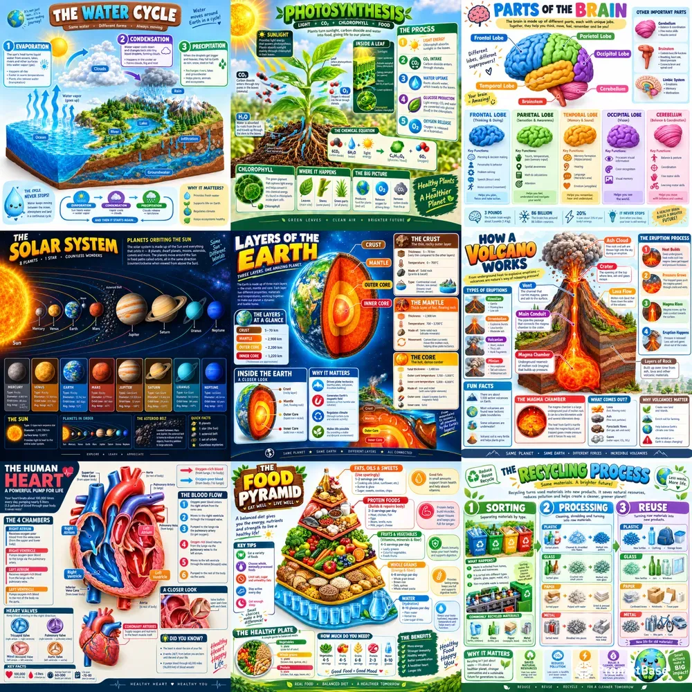3D Infographic Educational Posters