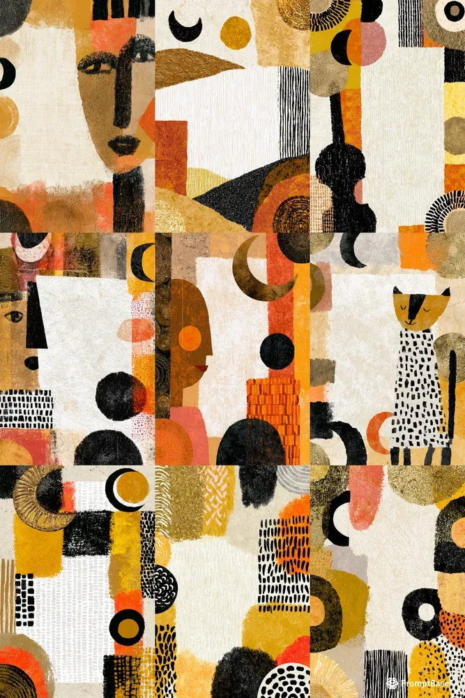 Afrocentric Abstract Scrapbooking Pages