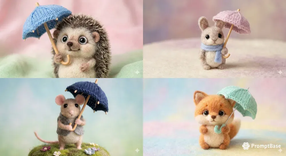 Woolfelt Mini Animal Series